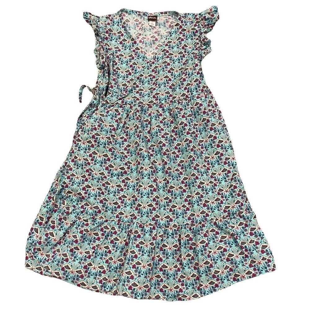 Tea Collection Blue Swan Print Dress